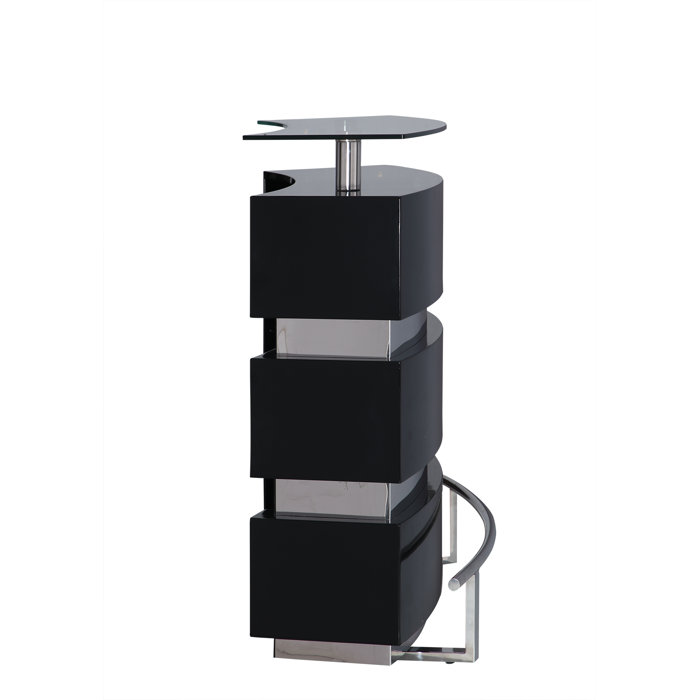 Orren Ellis Xenia Home Bar with Wine Storage & Reviews Wayfair